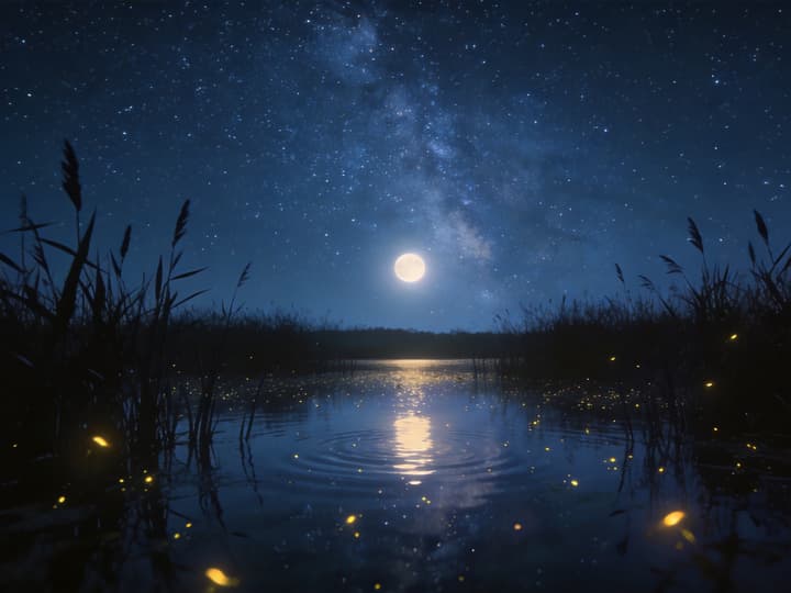 湿地夏夜星空