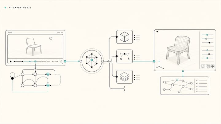 今天看到的三种 AI 创作系统:交互视频、3D agent 与参数化建模