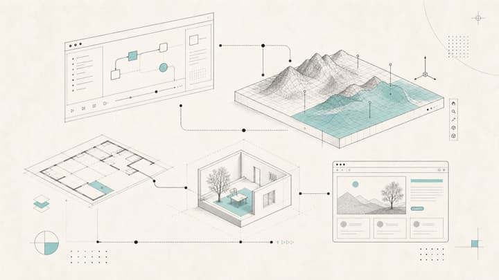 今天看到的几个 AI 实验：agent 进入应用，3D 世界开始可编辑
