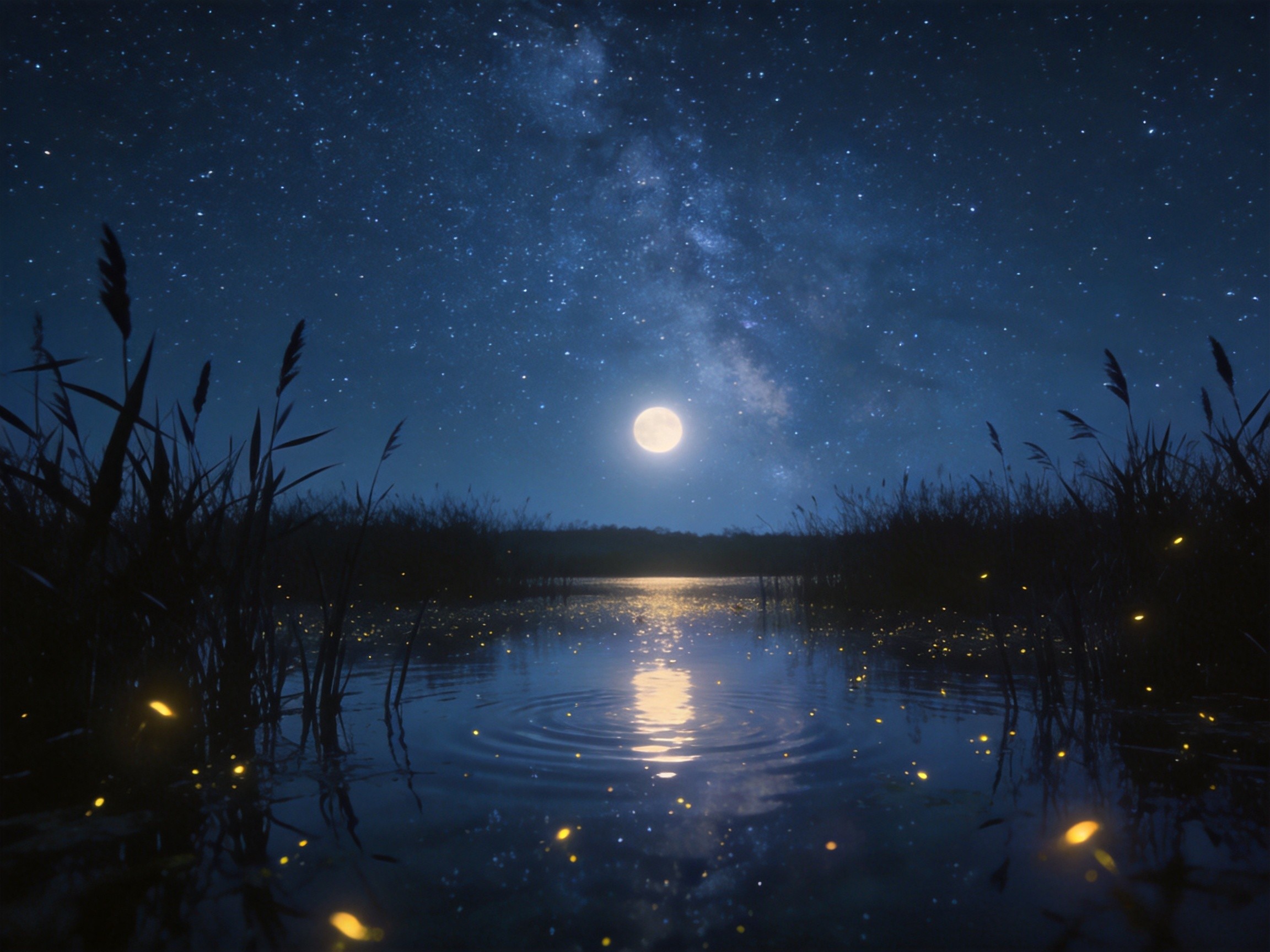 湿地夏夜星空