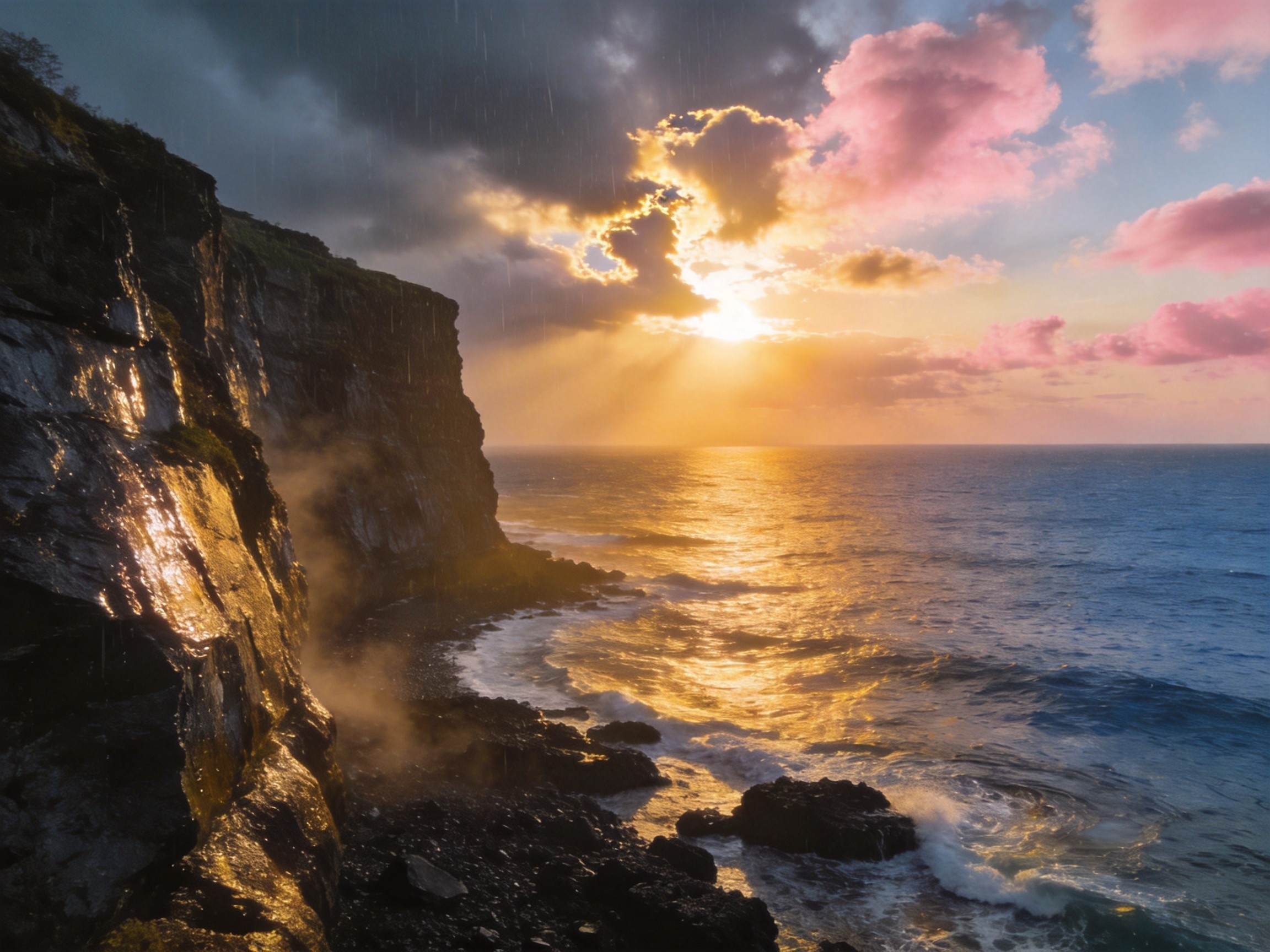 海边雨后黄昏